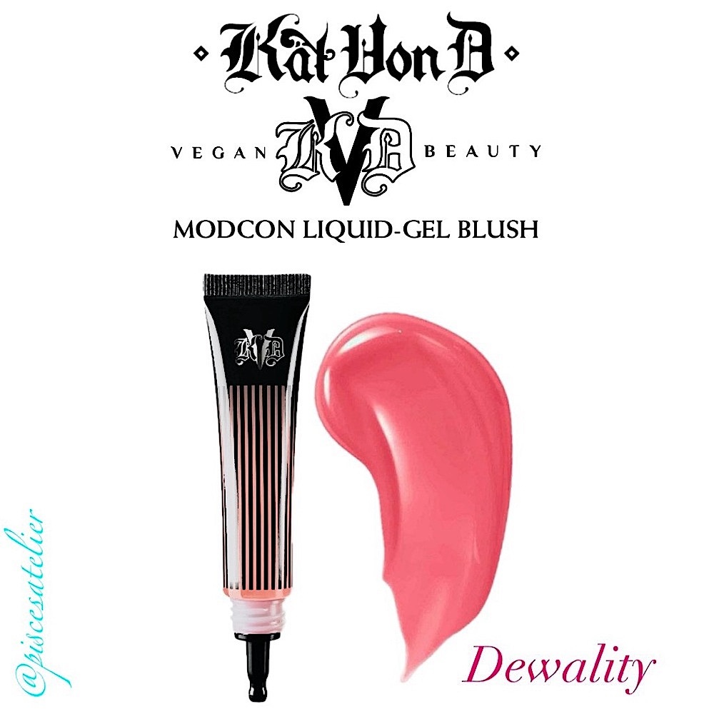 Kat Von D Modcon Liquid-Gel Blush in Shade Dewality 20 (Vivid Coral) 0.4 oz/12mL